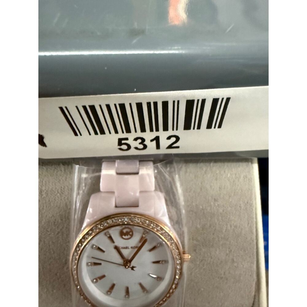 Michael Kors MK6841 Pink Ceramic Watch Crystal Bezel Women’s Quartz w/ Tag - Picture 11 of 11